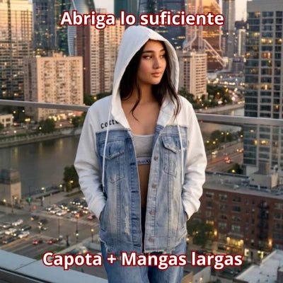 Chaleco Doble Actitud — Denim & Capucha