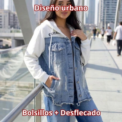 Chaleco Doble Actitud — Denim & Capucha