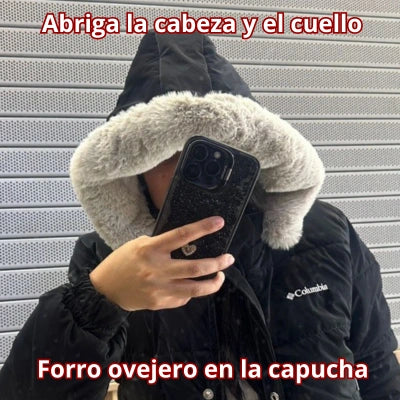 SNOW CLOUD — Chaqueta Puffer Capucha Ovejero