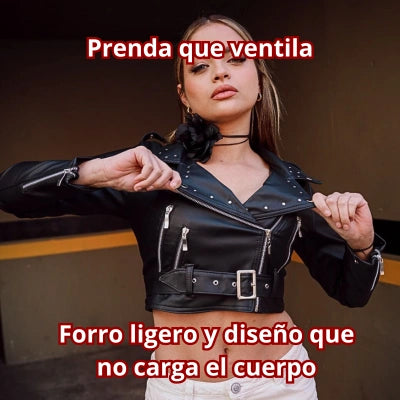 Chaqueta Cuerina Icona Noir