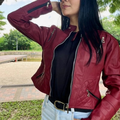 Chaqueta Cuerina 5 Cremalleras