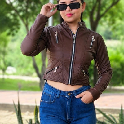 Chaqueta Cuerina 5 Cremalleras