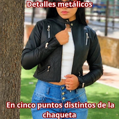 Chaqueta Cuerina 5 Cremalleras