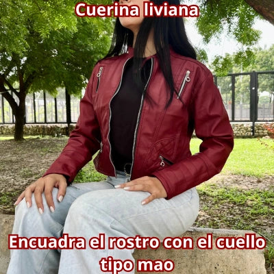 Chaqueta Cuerina 5 Cremalleras