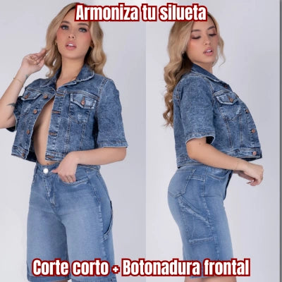 Denim Crop Cúspide (Edición Manga Corta)