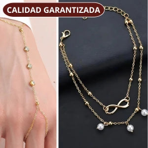 Set Minimalista de Moda y Tobillera Glamora