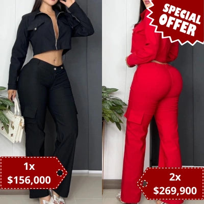 Conjunto Libre & Audaz – Cargo Cropped Bengalina