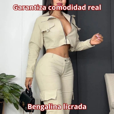 Conjunto Libre & Audaz – Cargo Cropped Bengalina