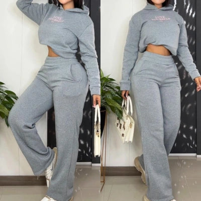 El Conjunto — Buzo Crop Hoodie + Pantalón Bota Recta