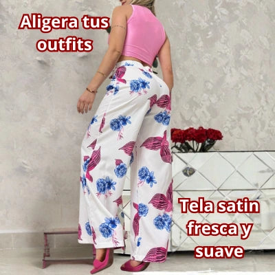 Conjunto Palazzo Satín “Flores en Movimiento”