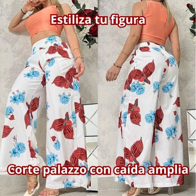 Conjunto Palazzo Satín “Flores en Movimiento”