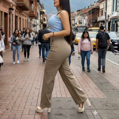 Conjunto Pulso Elegante (pantalón bengalina + crop con cierre)