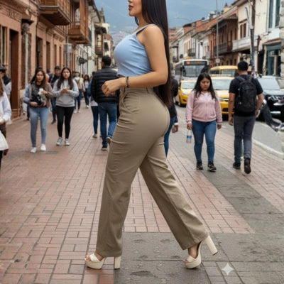 Conjunto Pulso Elegante (pantalón bengalina + crop con cierre)