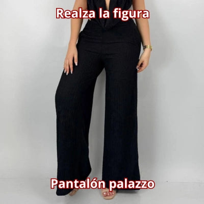 Conjunto Palazzo Luci — Satinado Elegante Talla Unica