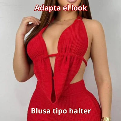 Conjunto Palazzo Luci — Satinado Elegante Talla Unica