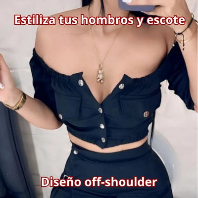Conjunto Sef Dilians — Crop + Minifaldón Cargo