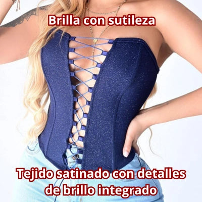 Corset Brillo Lazo — Edición Dorada