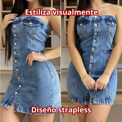 Vestido CORA Azul Medio