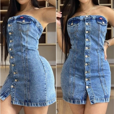 Vestido CORA Azul Medio