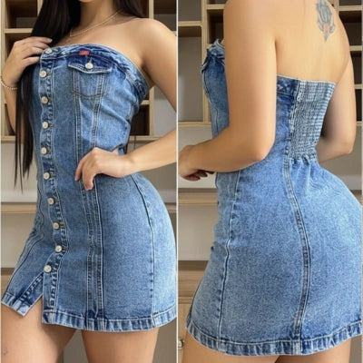 Vestido CORA Azul Medio