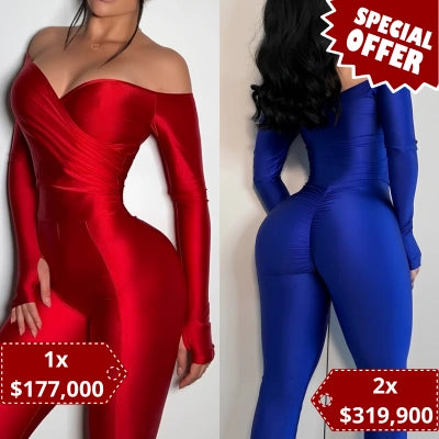 Enterizo Anny — Mono Off-Shoulder Destellante