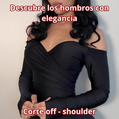 Enterizo Anny — Mono Off-Shoulder Destellante