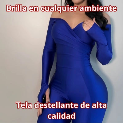 Enterizo Anny — Mono Off-Shoulder Destellante
