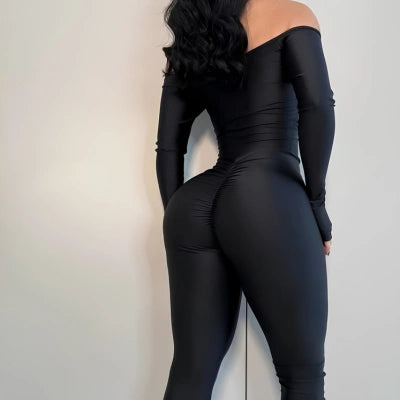 Enterizo Anny — Mono Off-Shoulder Destellante