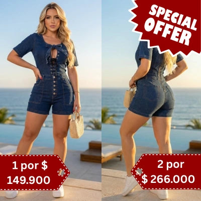 Enterizo Poder Denim Ajuste Total