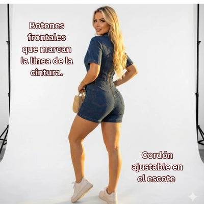 Enterizo Poder Denim Ajuste Total