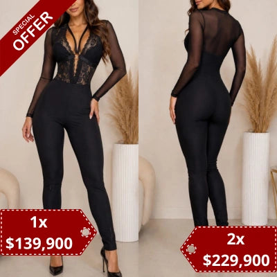 Enterizo Elegante Manga Larga