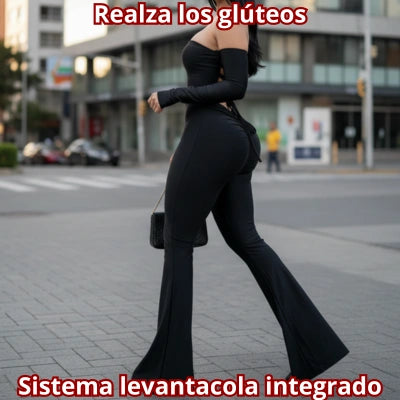 Enterizo Soleil — Strapless Bota Campana Tiras Cruzadas