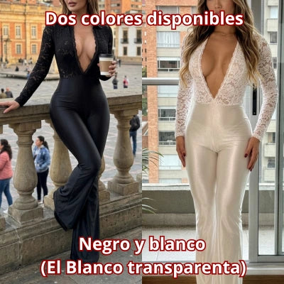 Enterizo Venecia — Blonda + Bota Campana Destellante
