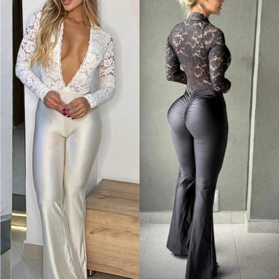 Enterizo Venecia — Blonda + Bota Campana Destellante