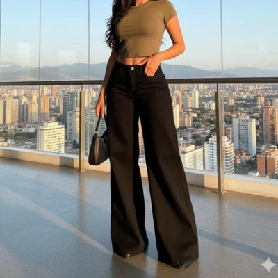 ESSENZIA NOIR — Jean Wideleg Negro Tiro Alto