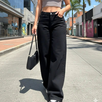ESSENZIA NOIR — Jean Wideleg Negro Tiro Alto