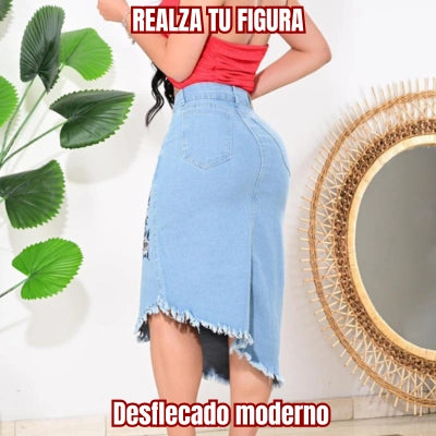Falda Denim Renacer Floral