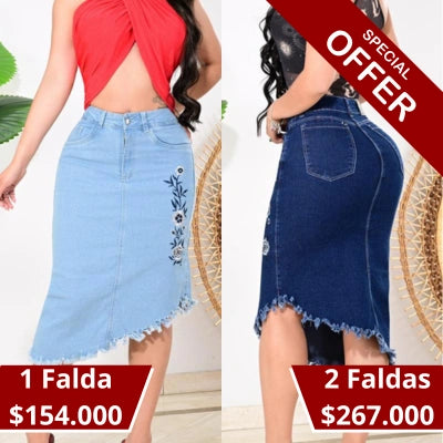 Falda Denim Renacer Floral