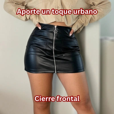 Falda “Cierre Power” Cuerina Premium