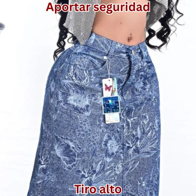 Falda Serena Denim Print