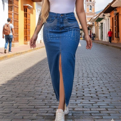 Falda Maxi Brillos Confianza Total