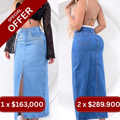 Falda Maxi Brillos Confianza Total