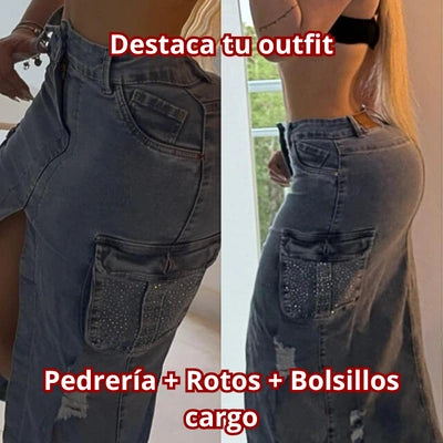 Falda Denim Estrella Urbana