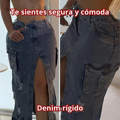 Falda Denim Estrella Urbana