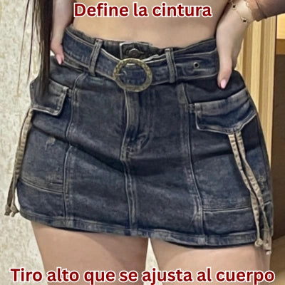 Falda Short Actitud Vintage