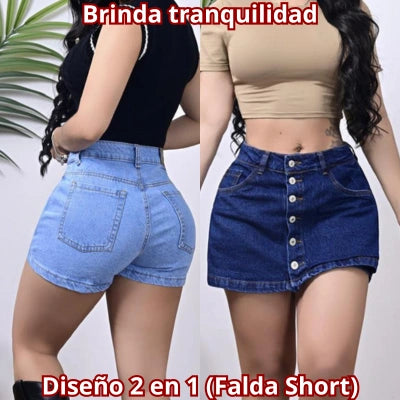 Falda Short Brisa Denim