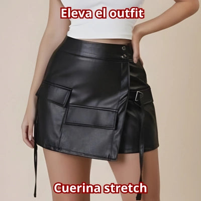 Falda Short Cuerina “Paso Firme”