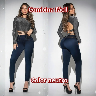 Jeans Cintura Pro Patchwork