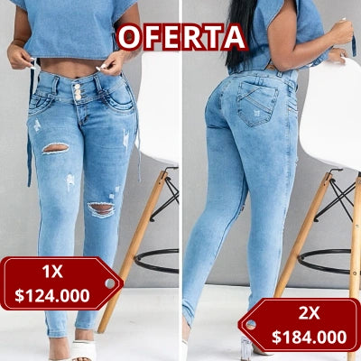 Jean Claro 2 Botones LevantaFit Destroyer