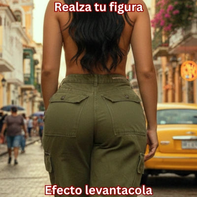 Cargo Sculpt Verde Militar – Control & Estilo